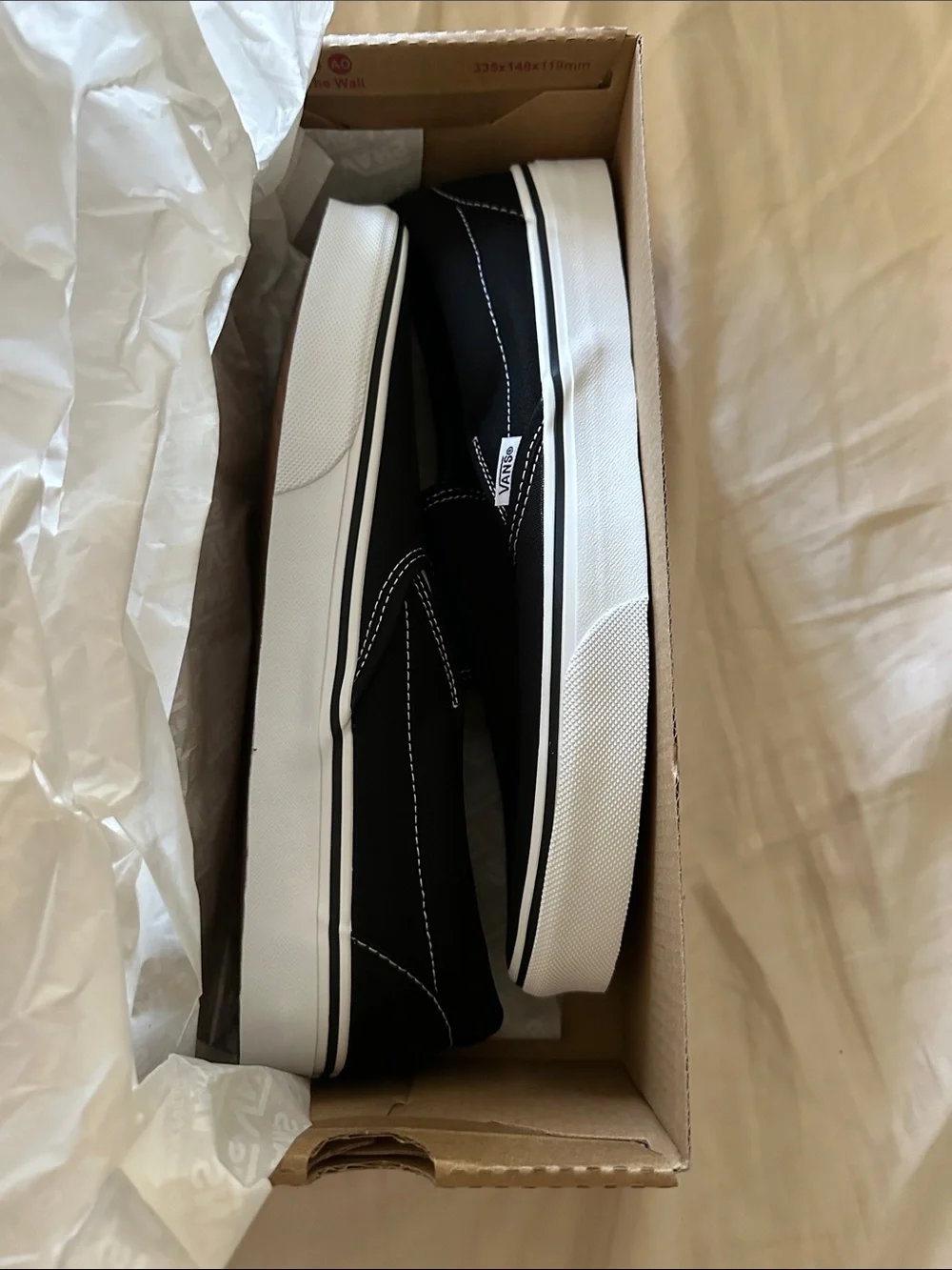 Vans Black & White Slip-On Loafer